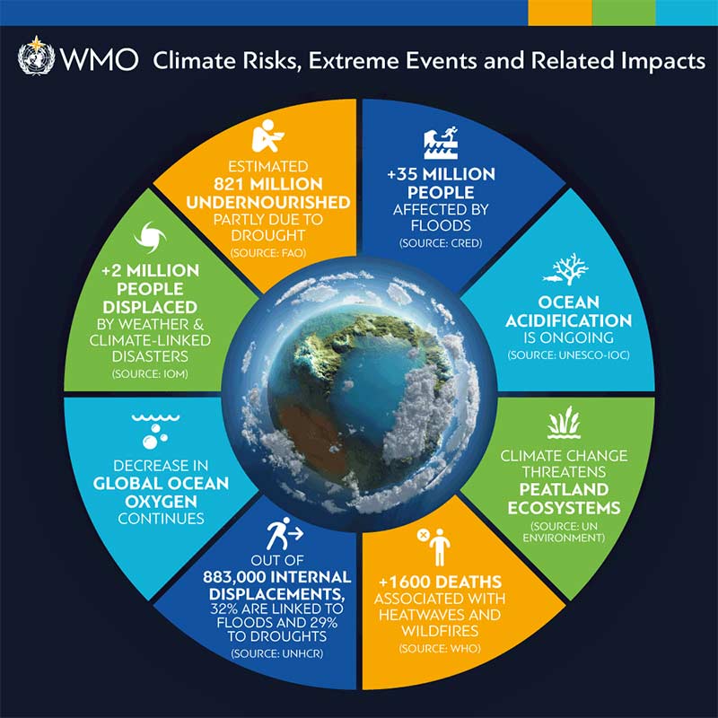 WMO Climate Risk, Extreme Events and Related Impacts